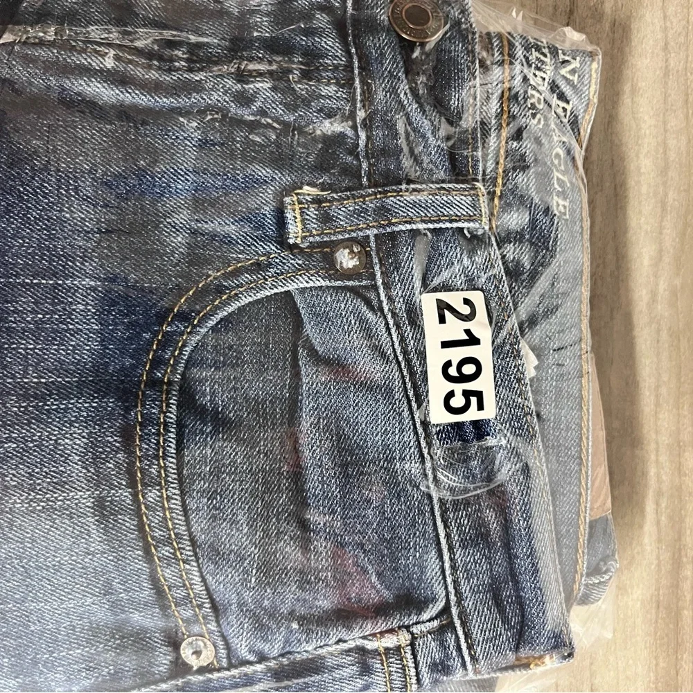 American Eagle Vintage Hi-Rise Jeans Womens 8 Blue Denim Faded 90s Y2K 2195 - Picture 9 of 9